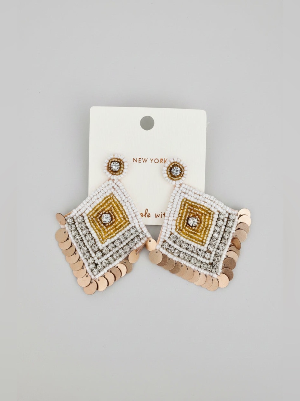 Boho Sequins Drop Beaded Earrings